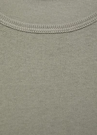 Ribbed long-sleeved t-shirt