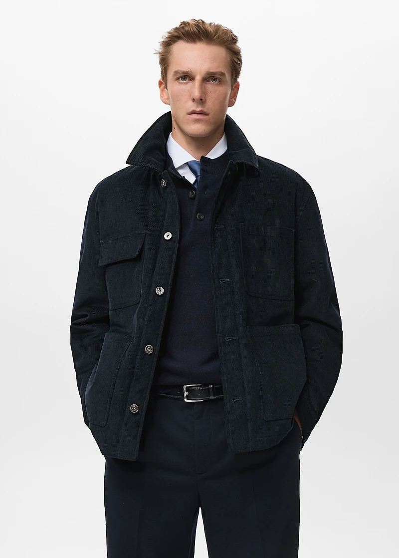 Corduroy jacket with pockets