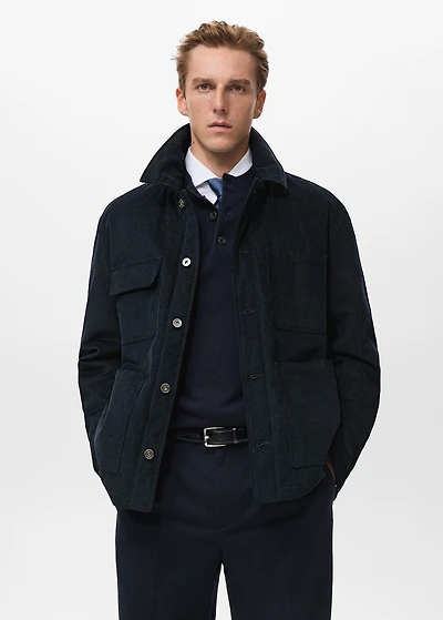 Corduroy jacket with pockets