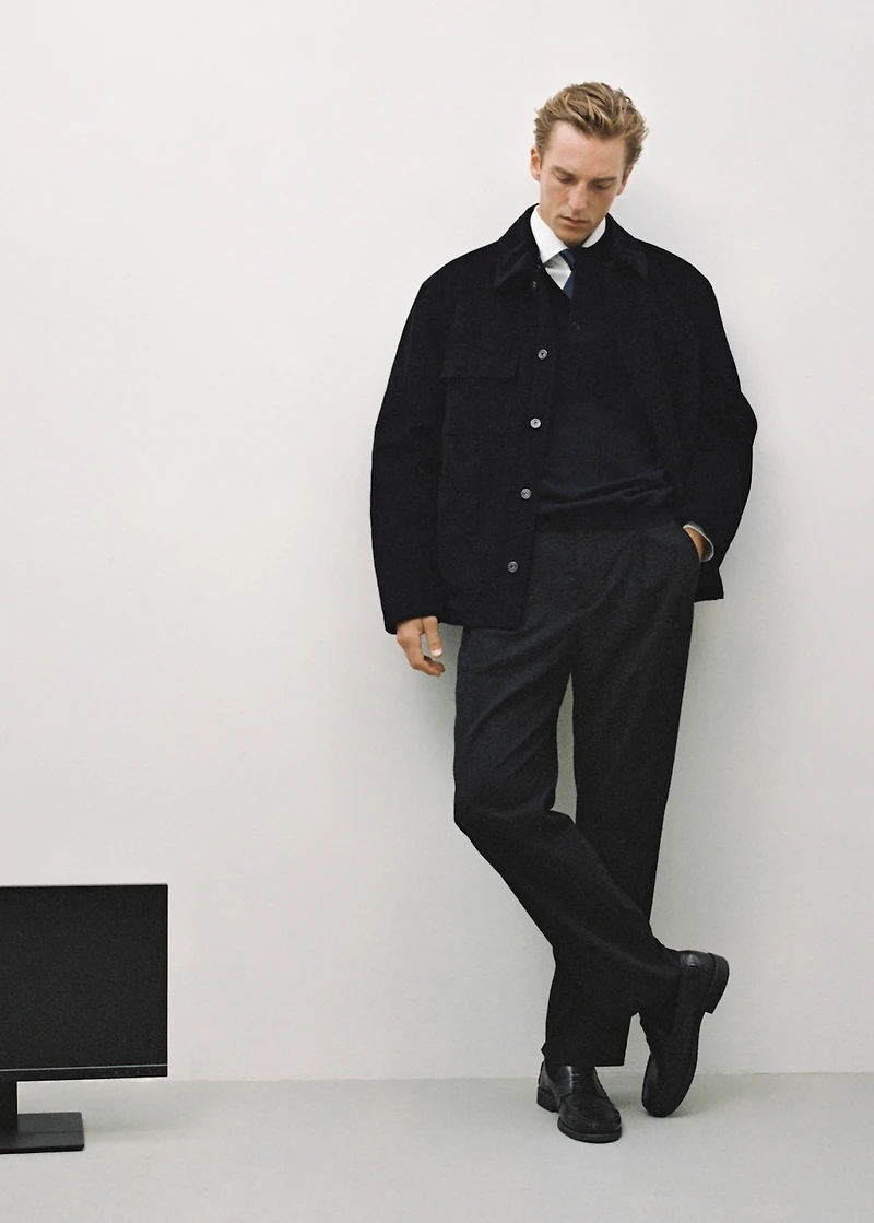 Corduroy jacket with pockets