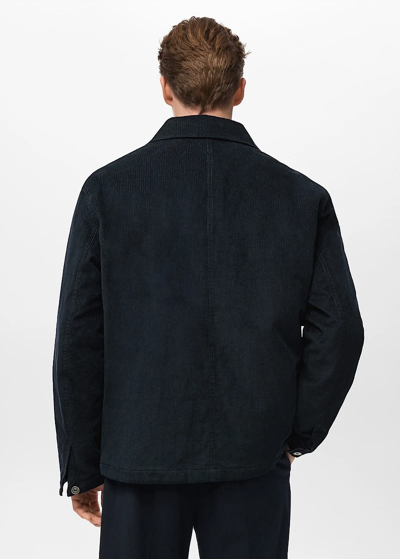 Corduroy jacket with pockets