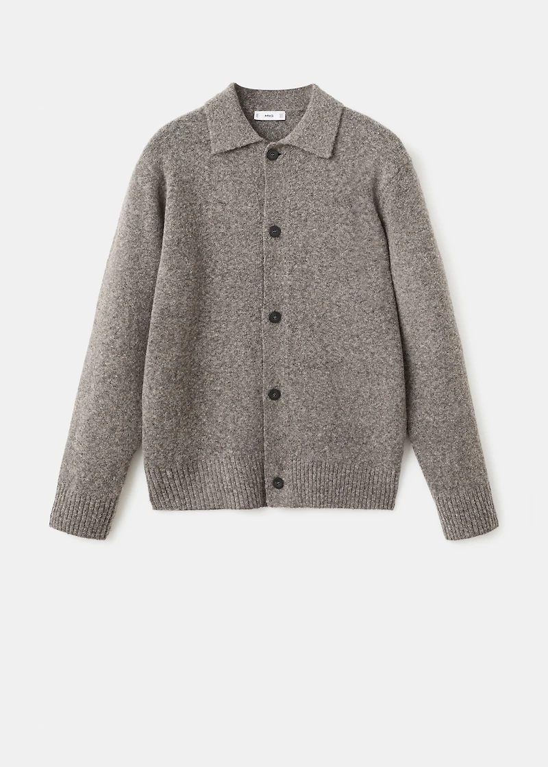 Knitted wool blend cardigan