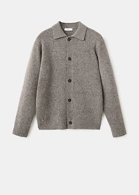 Knitted wool blend cardigan