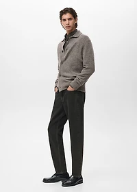 Knitted wool blend cardigan