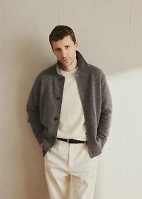 Knitted wool blend cardigan