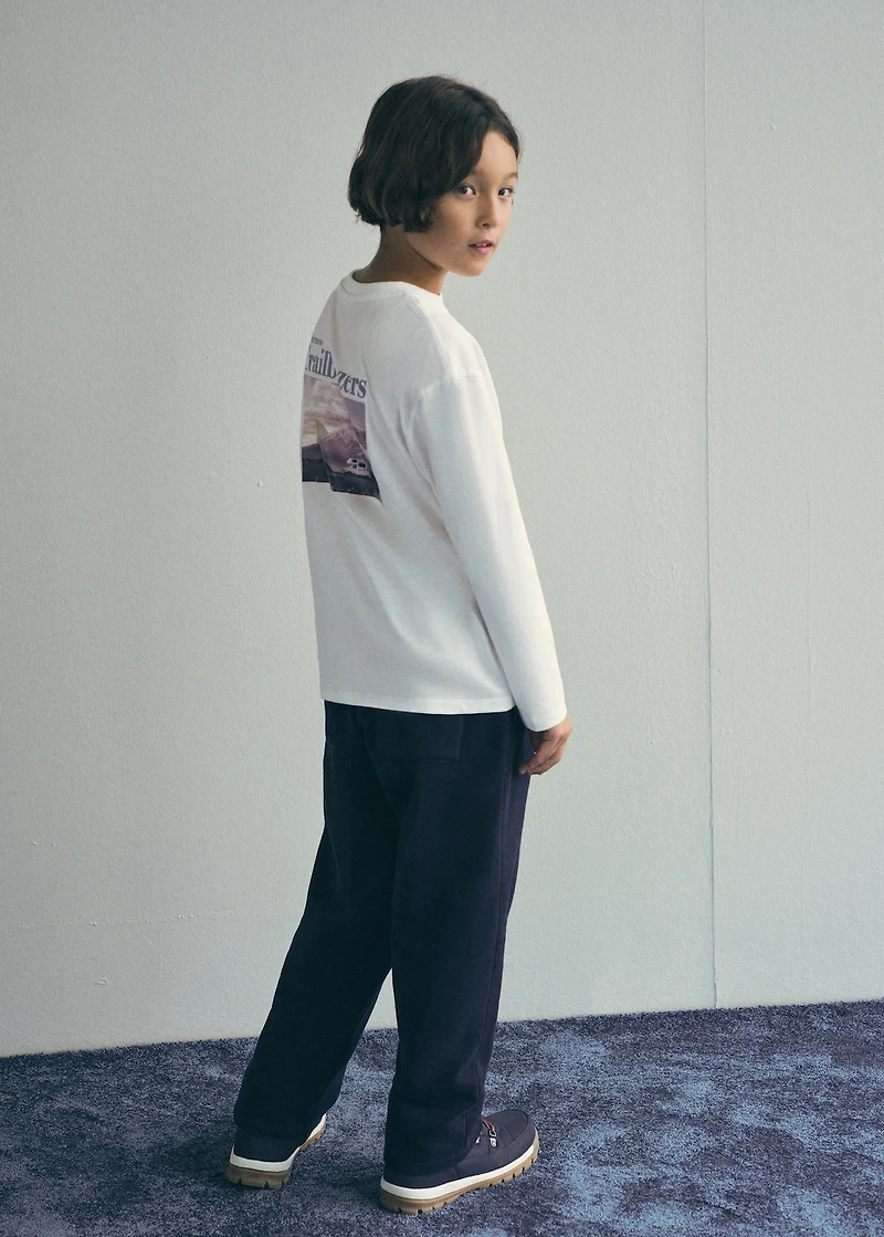 Cotton joggers with elastic waist