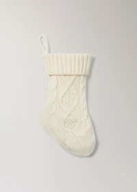 Cable-knit Christmas stocking