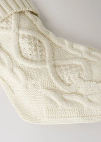 Cable-knit Christmas stocking
