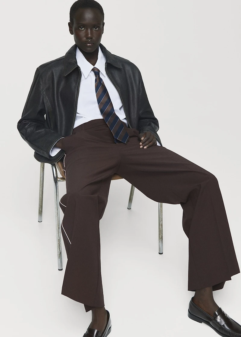 Side striped trousers