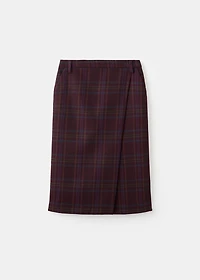 Check wrap skirt