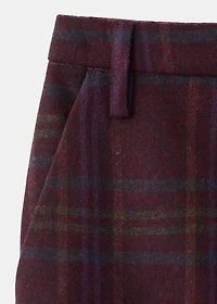 Check wrap skirt