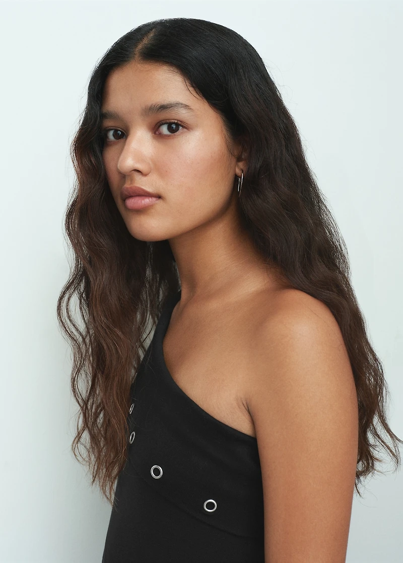 Asymmetrical studded dress