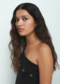 Asymmetrical studded dress