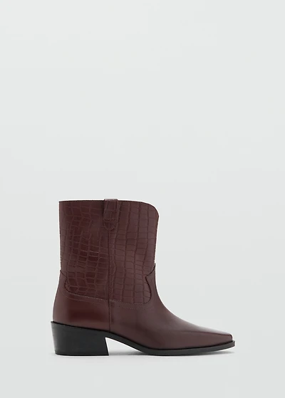 Leather heeled boots