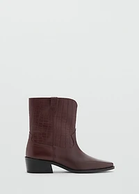 Leather heeled boots