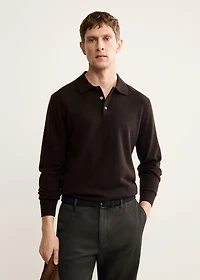 100% cashmere polo sweater