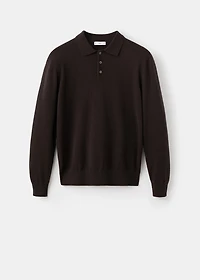 100% cashmere polo sweater