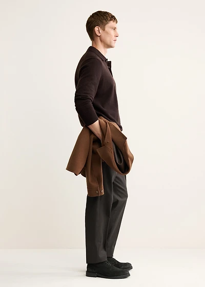 100% cashmere polo sweater