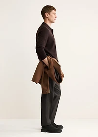 100% cashmere polo sweater