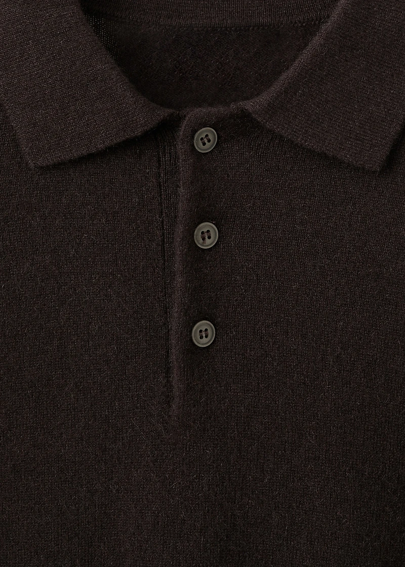 100% cashmere polo sweater