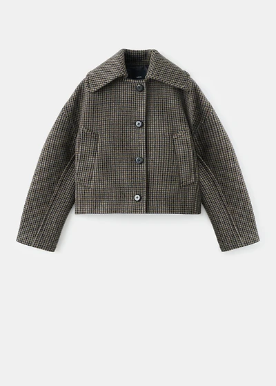 Houndstooth wool jacket