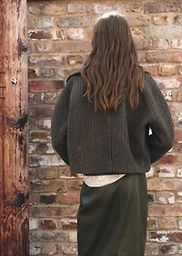 Houndstooth wool jacket