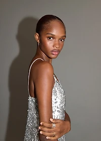 Short dress with sequins