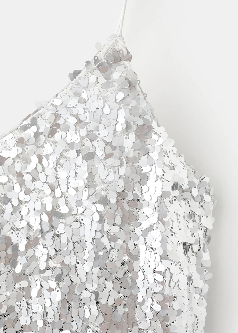 Short dress with sequins