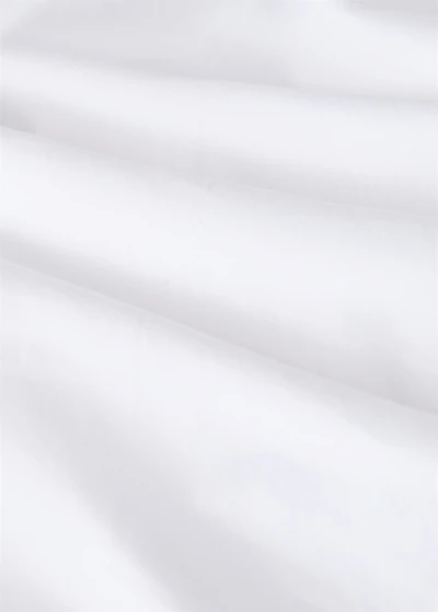 300-thread count satin cotton top sheet with cross-stitch embroidery for 135/140 cm