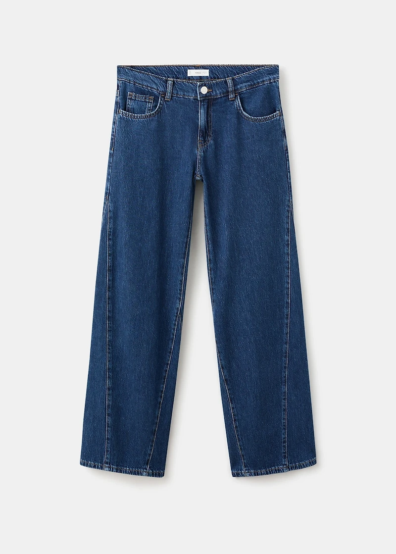 Straight-leg jeans with stitching detail