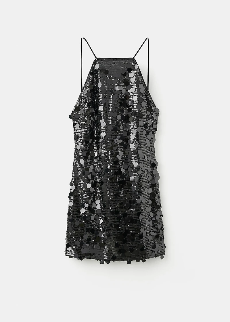 Short dress with sequins