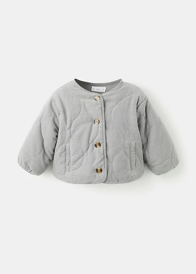 Corduroy quilted coat