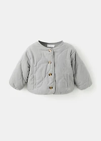 Corduroy quilted coat