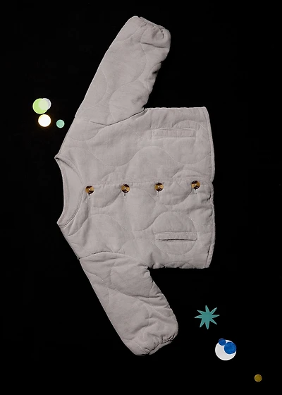 Corduroy quilted coat