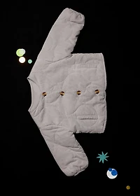 Corduroy quilted coat