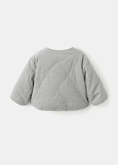 Corduroy quilted coat