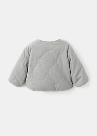 Corduroy quilted coat