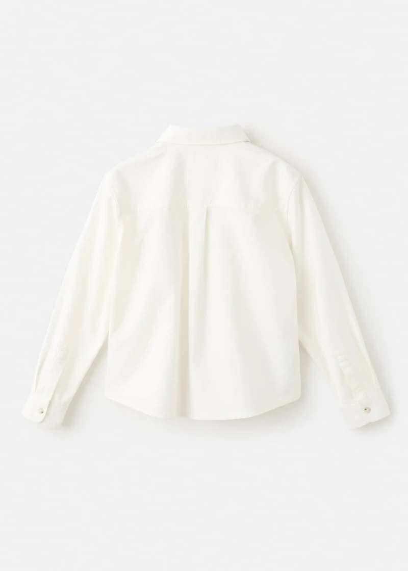 Shirt with reindeer embroidery