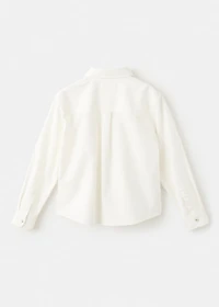 Shirt with reindeer embroidery