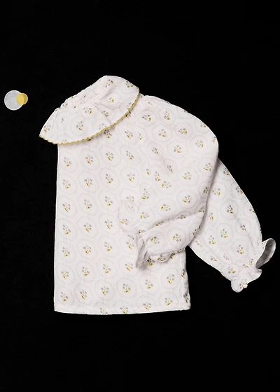 Printed cotton blouse