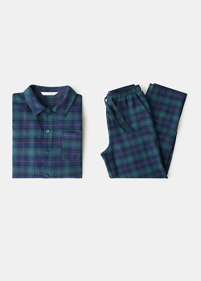 Set of long check pyjamas