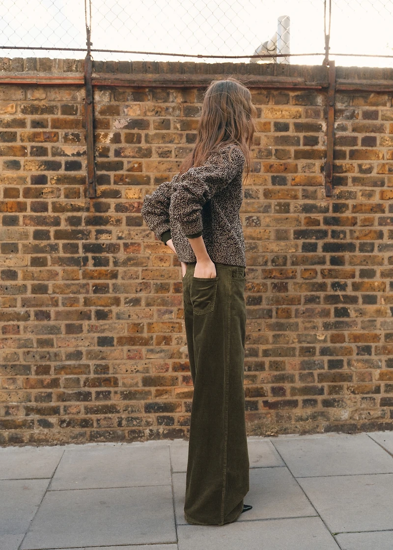 Wide-leg corduroy jeans