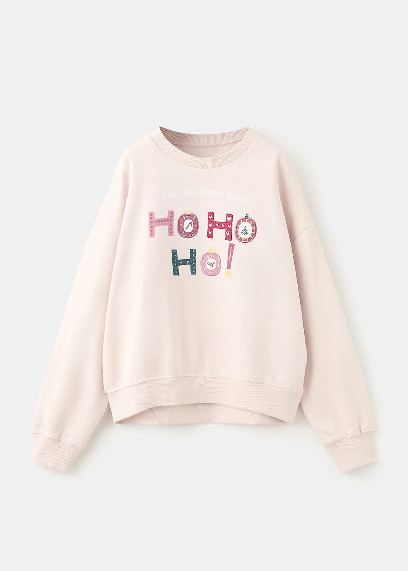 Embroidered cotton sweatshirt