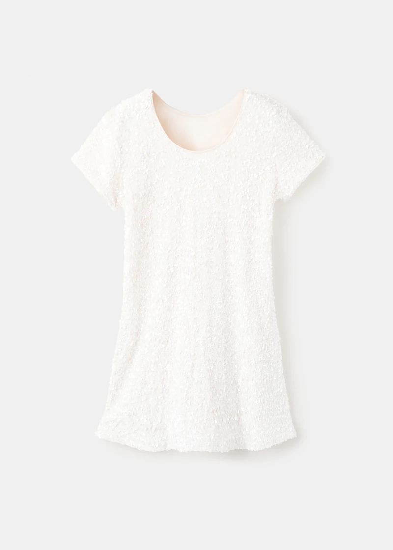 Short dress with sequins