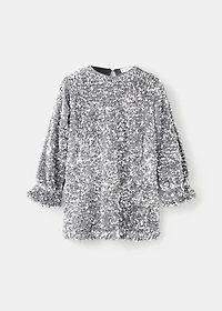 Long-sleeved sequin dress