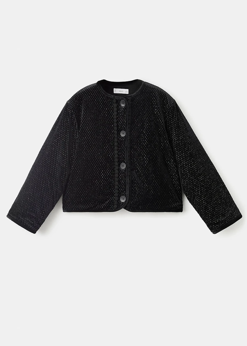 Lurex jacket with buttons