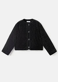 Lurex jacket with buttons