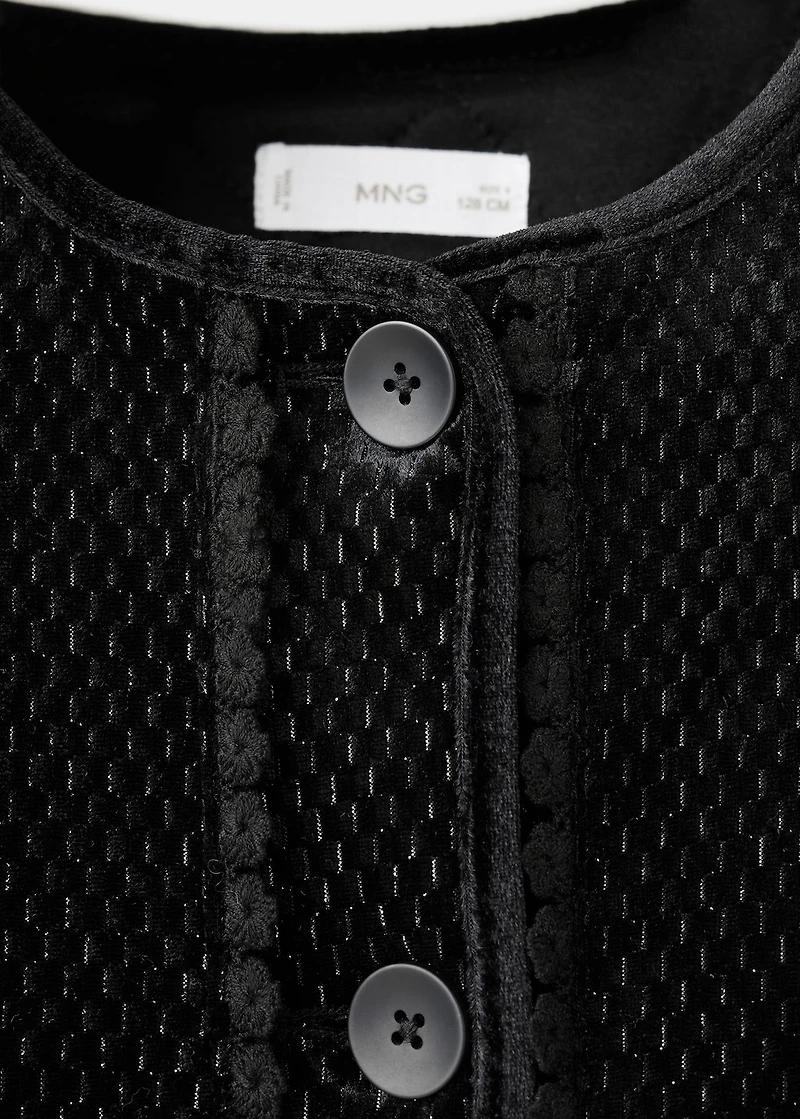 Lurex jacket with buttons