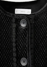 Lurex jacket with buttons