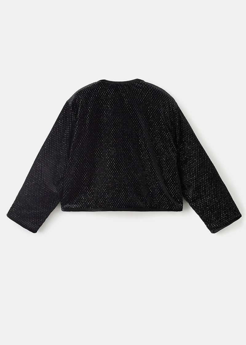 Lurex jacket with buttons